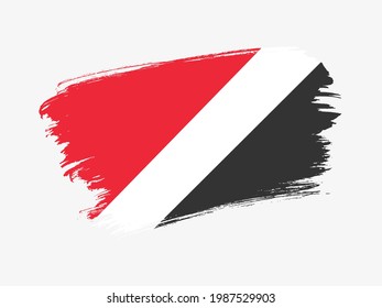 Principality of Sealand flag made in textured brush stroke. Patriotic country flag on white background