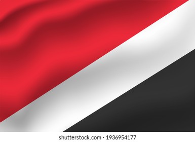 Principality of Sealand waving flag vector editable