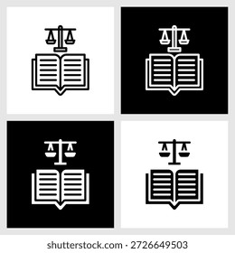 Icono impulsado por principios con fondo blanco y negro