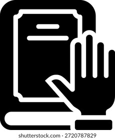 Vector de ilustración de icono de glifo principal