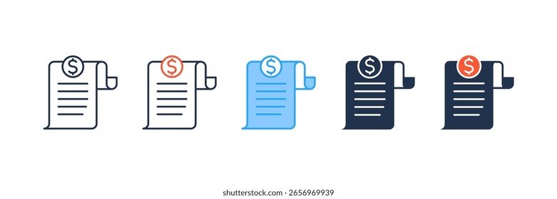 Ícone de princípio define coleção de vários estilos