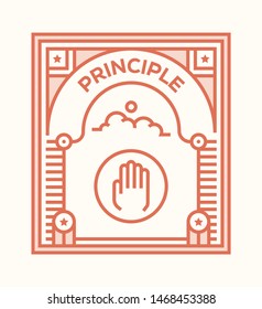 PRINCIPLE AND ILLUSTRATION ICON CONCEPT