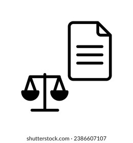 Principle Of Right icon isolate white background vector stock illustration.