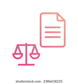 Principle Of Right icon isolate white background vector stock illustration.