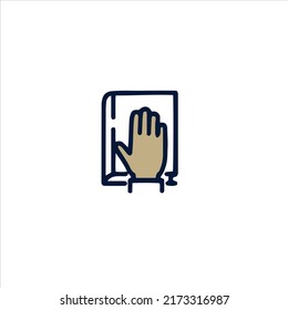 Principle of rights icon design stock illustration on white background