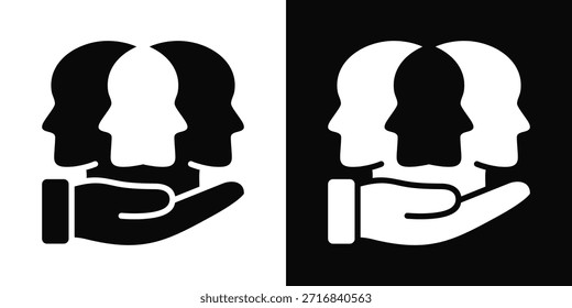 Icono de principios de estilo de fondo blanco y negro