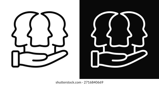Icono de principios de estilo de fondo blanco y negro