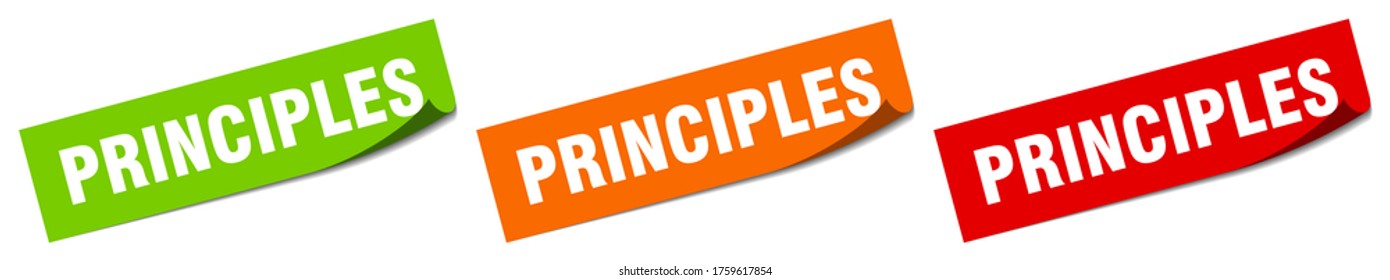 principles sticker. principles square isolated sign. principles label