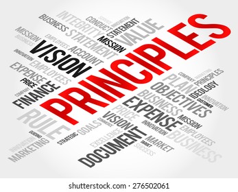 Principles Word Cloud Business Concept Stock Vector (Royalty Free ...