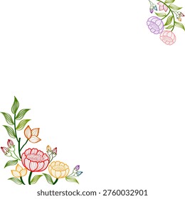 pring flowers leaves background illustrious desing.