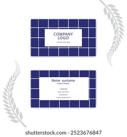 Print Abstract geometric business card template.