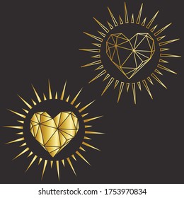 Print Abstract line heart. vector illustration