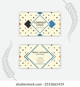 Print Abstract Name Card Design for Business.