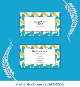 Print Abstract Name Card Design for Business or Company.