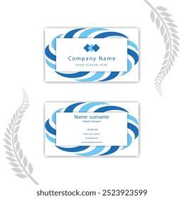 Print abstract shape business card template.