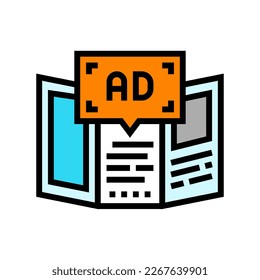 print advertising color icon vector. print advertising sign. isolated symbol illustration