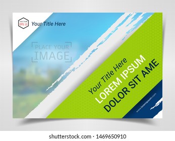 Print Advertising Ready Template, A4 Size Design for Company Marketing Presentation Layout and Covers Design with Space for Your Photo Background, Use for Flyer, Leaflet, Brochure, Catalog Maxazine.