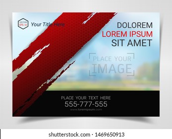 Print Advertising Ready Template, A4 Size Design for Company Marketing Presentation Layout and Covers Design with Space for Your Photo Background, Use for Flyer, Leaflet, Brochure, Catalog Maxazine.