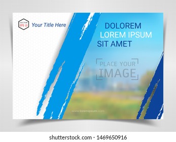 Print Advertising Ready Template, A4 Size Design for Company Marketing Presentation Layout and Covers Design with Space for Your Photo Background, Use for Flyer, Leaflet, Brochure, Catalog Maxazine.