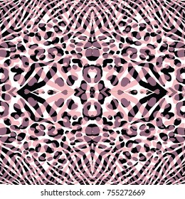Print animals leopard pattern vector background
