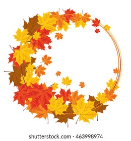 print with autumn leaves