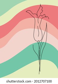print background abstraction color with a contour flower 