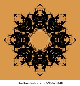 Impresión basada en la prueba de tinta Rorschach. Patrón de impresión abstracta. Para tela, papel pintado, papel impreso, papel de deformación.
