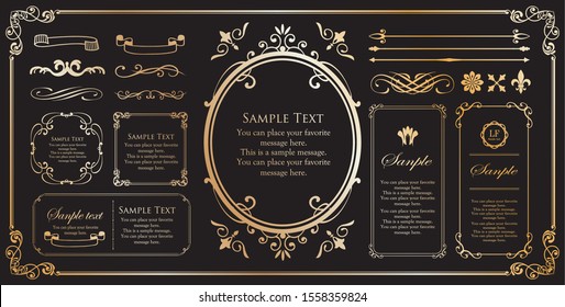 Print Beautiful decorative material with a sense of quality. Decoration. greeting card. Premium decoration. Ticket design. Antique ruled lines. High-quality box border. Design template.