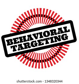 Print behavioral targeting stamp on white