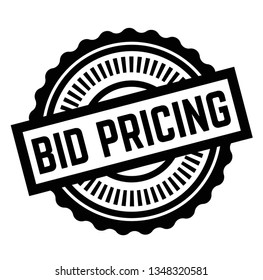 Print bid pricing stamp on white