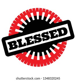 Print blessed stamp on white