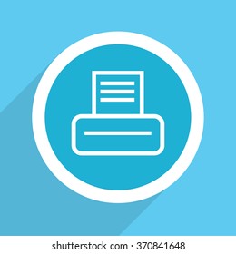 Print In Blue Circle Icon Vector EPS10, Great for any use.