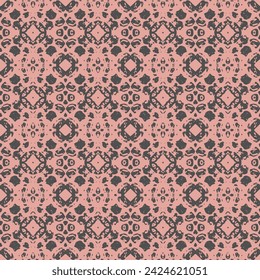  Print in the bohemian style. Vector illustration.  Azulejos tiles patchwork. Portuguese and Spain decor.