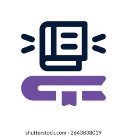 print book duotone icon. Sleek and modern vector icon for websites, mobile apps, marketing materials, and corporate design. Fully scalable and ready to use.