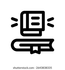print book line icon. Clean and minimalist vector icon for websites, mobile apps, presentations, and logos. Fully scalable and customizable for any project.