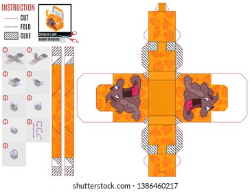 print box template kid poop cheerful character