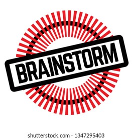 Print brainstorm stamp on white