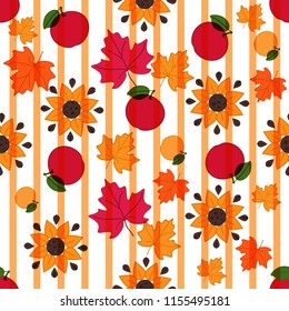 Print bright autumn pattern