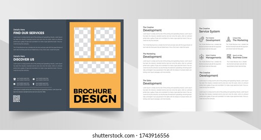Gestaltung der Printbroschüre, Gestaltung der Broschüre mit zwei Broschüren