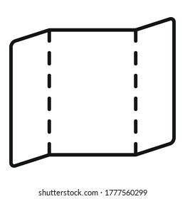 Print brochure icon. Outline print brochure vector icon for web design isolated on white background