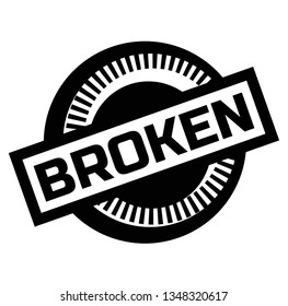 Print broken stamp on white