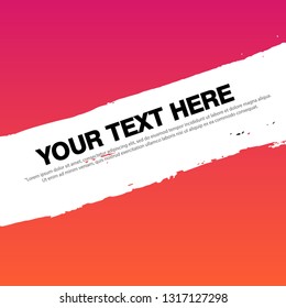 Print Brush Stroke Banner Vector Design
