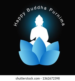 Print Buddha Purnima Vector Illustration background