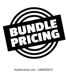 Print bundle pricing stamp on white