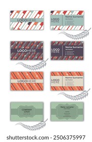 Print Business Card Set Creative and Clean Business Card Template.