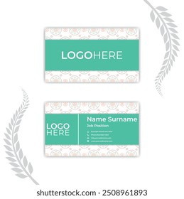 Print Business card template with abstract shapes.