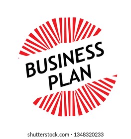 Print business plan stamp on white