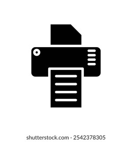 Icono de Botón de impresión Vector de contorno en blanco y negro