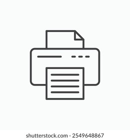 Icono de Botón de impresión aislado sobre fondo blanco