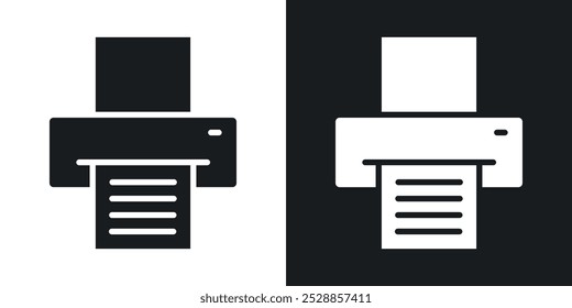 Ícones do botão Imprimir. vetor de estilo sólido